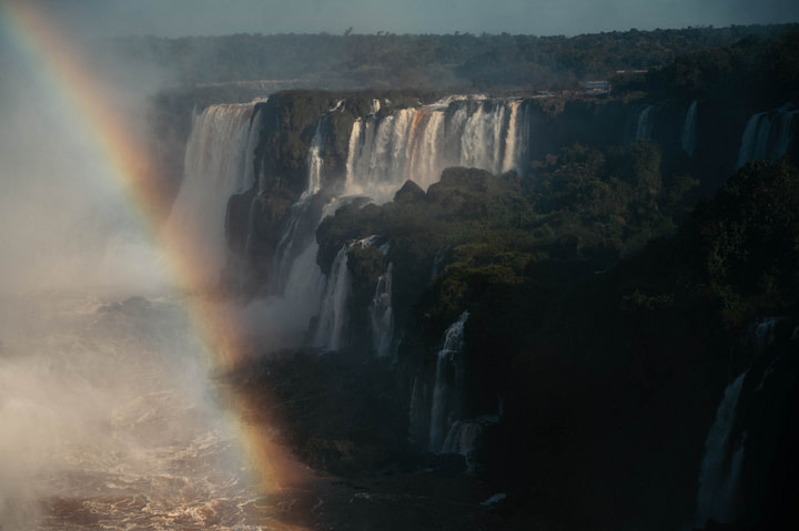 rainbow and falls